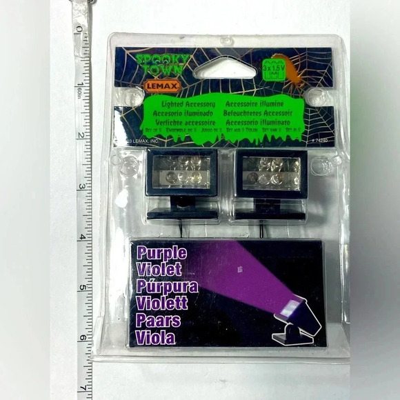 🟣 Lemax - Spooky Town - Purple / Violet Lights / Lighted Accessory - BNIB - Picture 3 of 5